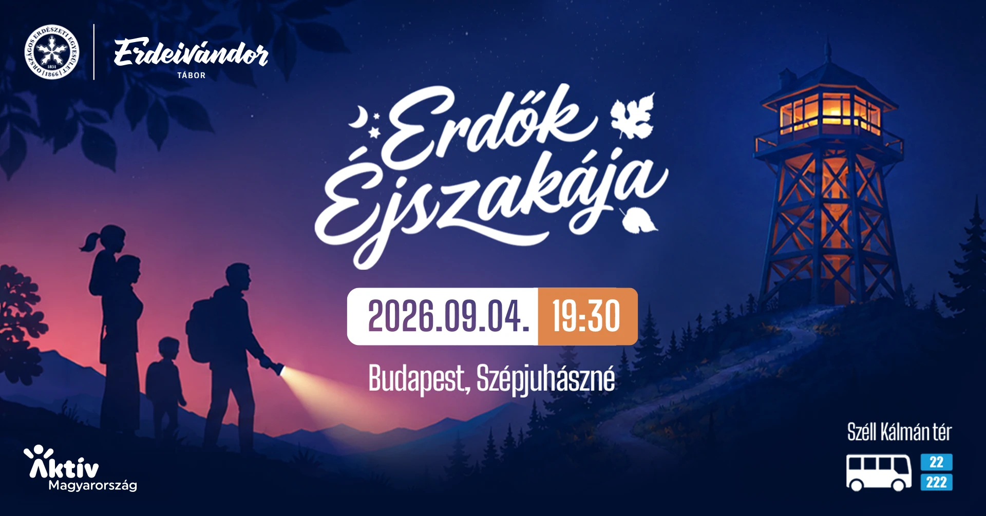 Erdők Éjszakája: szakmai beszélgetésekkel és erdei programokkal ünnepeljük az Erdei Vándortábor 10. évfordulóját